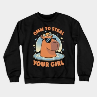 The Ladies Capybara - Funny Animal Crewneck Sweatshirt